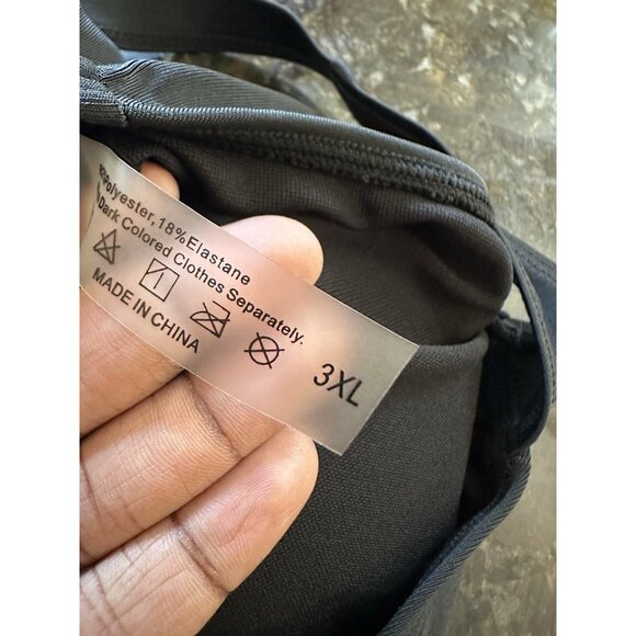 Women's Black Stretch  Lace Tankini Padded  Full Coverage 3XL Beach Swim Cover - Picture 5 of 8